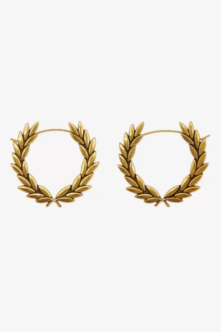 Fred Perry Laurel Wreath Earrings Women’s Jewellery Gold ZSDVL9156