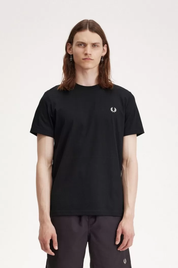 Fred Perry Laurel Wreath Graphic Men’s T-Shirt Black QBVRC1054