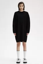 Fred Perry Laurel Wreath Knitted Women’s Dress Black MCWZQ1304