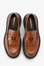 Fred Perry Leather Men’s Loafers Tan RSCYJ7691