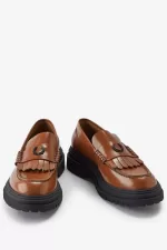 Fred Perry Leather Men’s Loafers Tan RSCYJ7691