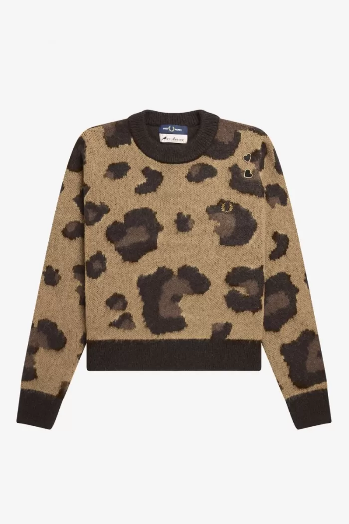 Fred Perry Leopard Women’s Jumper Tonal Leopard DHRVI4385