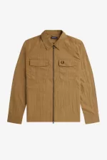 Fred Perry Lightweight Zip-Through Men’s Shirt Brown JITOK5184