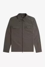 Fred Perry Lightweight Zip-Through Men’s Shirt Field Green MDKZE5830