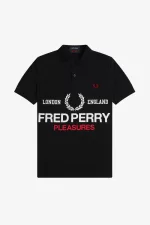 Fred Perry Logo Men’s Shirt Black UEATF8346