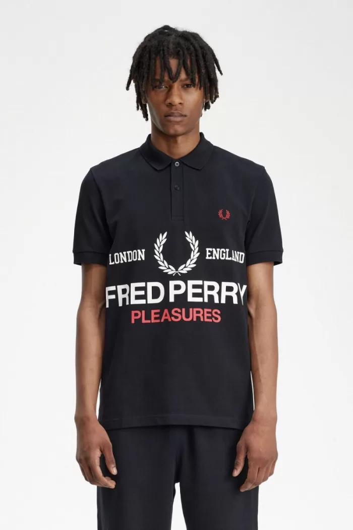 Fred Perry Logo Men’s Shirt Black UEATF8346