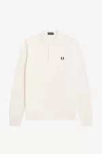 Fred Perry Long Sleeve Knitted Men’s Shirt Beige XMPIV1785