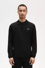 Fred Perry Long Sleeve Knitted Men’s Shirt Black BYQNH9106