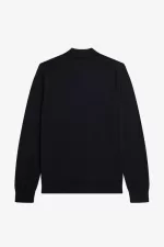 Fred Perry Long Sleeve Knitted Men’s Shirt Navy VCFQY3284