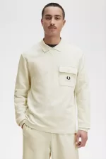 Fred Perry Long Sleeve Loopback Men’s Sweatshirts Beige BDEOV5671