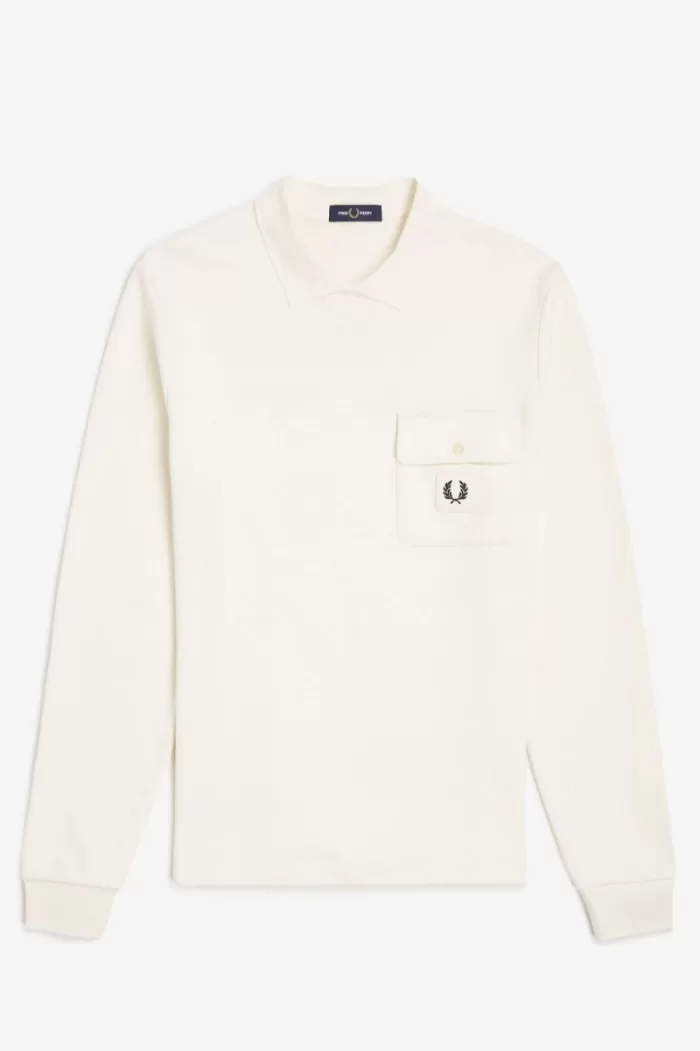 Fred Perry Long Sleeve Loopback Men’s Sweatshirts Beige BDEOV5671