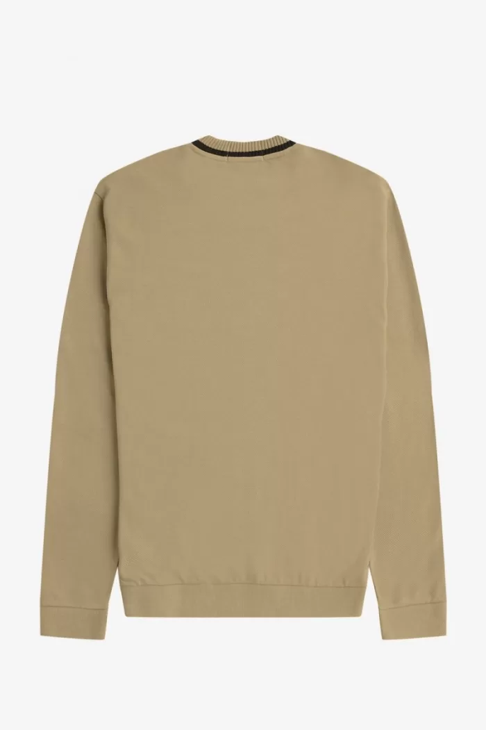 Fred Perry Long Sleeve Piqué Men’s T-Shirt Khaki WXEDK4238