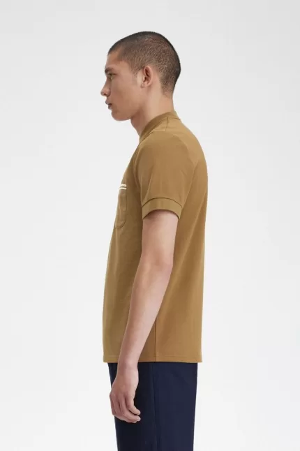 Fred Perry Loopback Jersey Pocket Men’s T-Shirt Brown RCKJQ8293