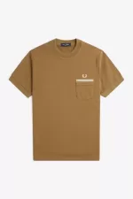 Fred Perry Loopback Jersey Pocket Men’s T-Shirt Brown RCKJQ8293