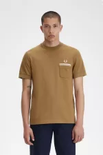 Fred Perry Loopback Jersey Pocket Men’s T-Shirt Brown RCKJQ8293