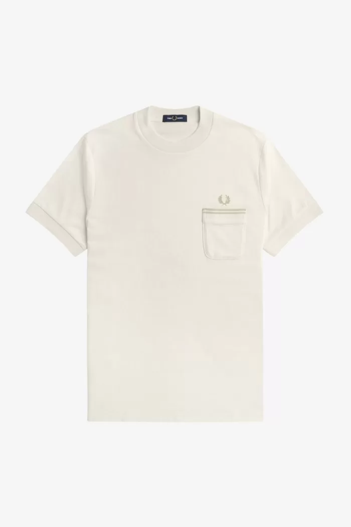 Fred Perry Loopback Jersey Pocket Men’s T-Shirt Beige SBZQG6372