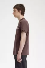 Fred Perry Loopback Jersey Pocket Men’s T-Shirt Dark Red CEFUH6290