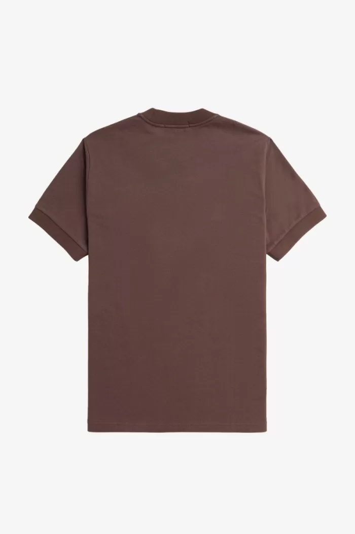 Fred Perry Loopback Jersey Pocket Men’s T-Shirt Dark Red CEFUH6290