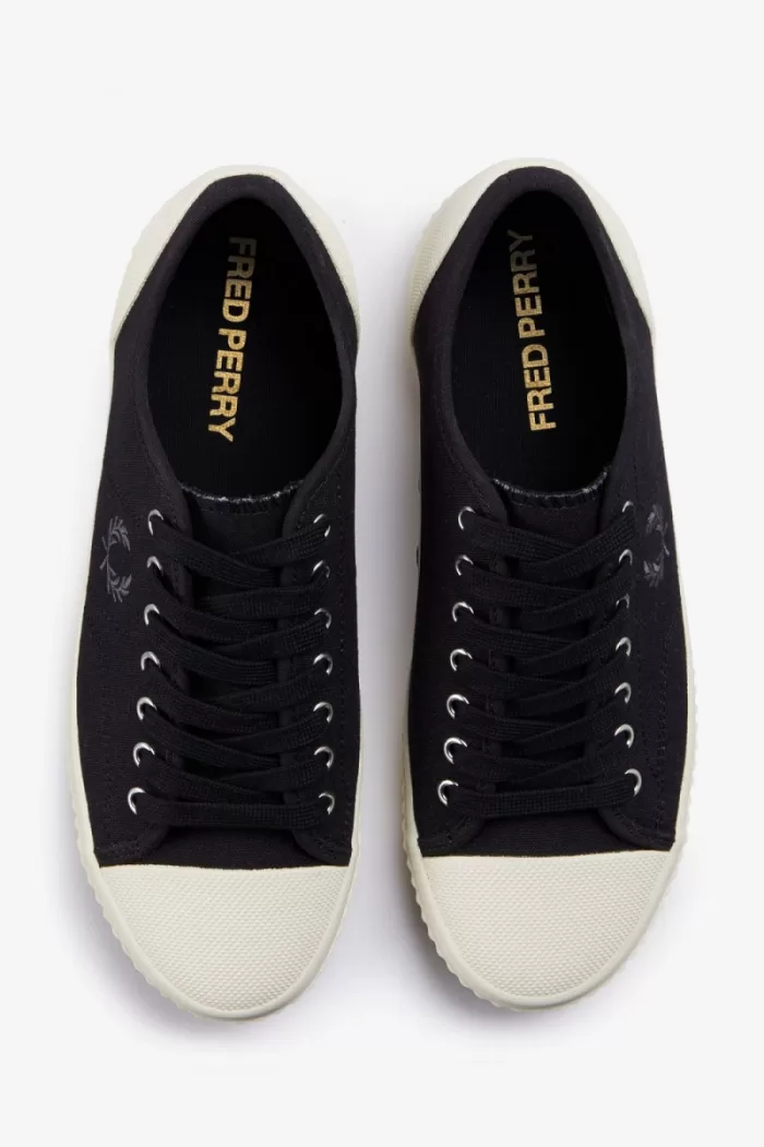 Fred Perry Low Hughes Men’s Plimsolls Black Gunmetal DKEQR5238