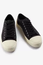 Fred Perry Low Hughes Men’s Plimsolls Black Gunmetal DKEQR5238