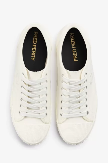 Fred Perry Low Hughes Men’s Plimsolls Ivory Light Beige WUKOH7201