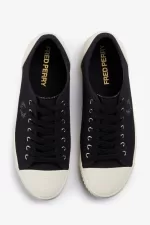 Fred Perry Low Hughes Women’s Plimsolls Black Gunmetal CXVAF1642