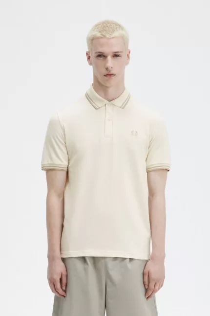 Fred Perry M12 Men’s Shirt Beige Oatmeal Oatmeal TGUOK2197