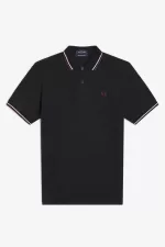 Fred Perry M12 Men’s Shirt Black Beige Oxblood UFDBN4275