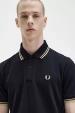 Fred Perry M12 Men’s Shirt Black Champagne JOBZQ6739