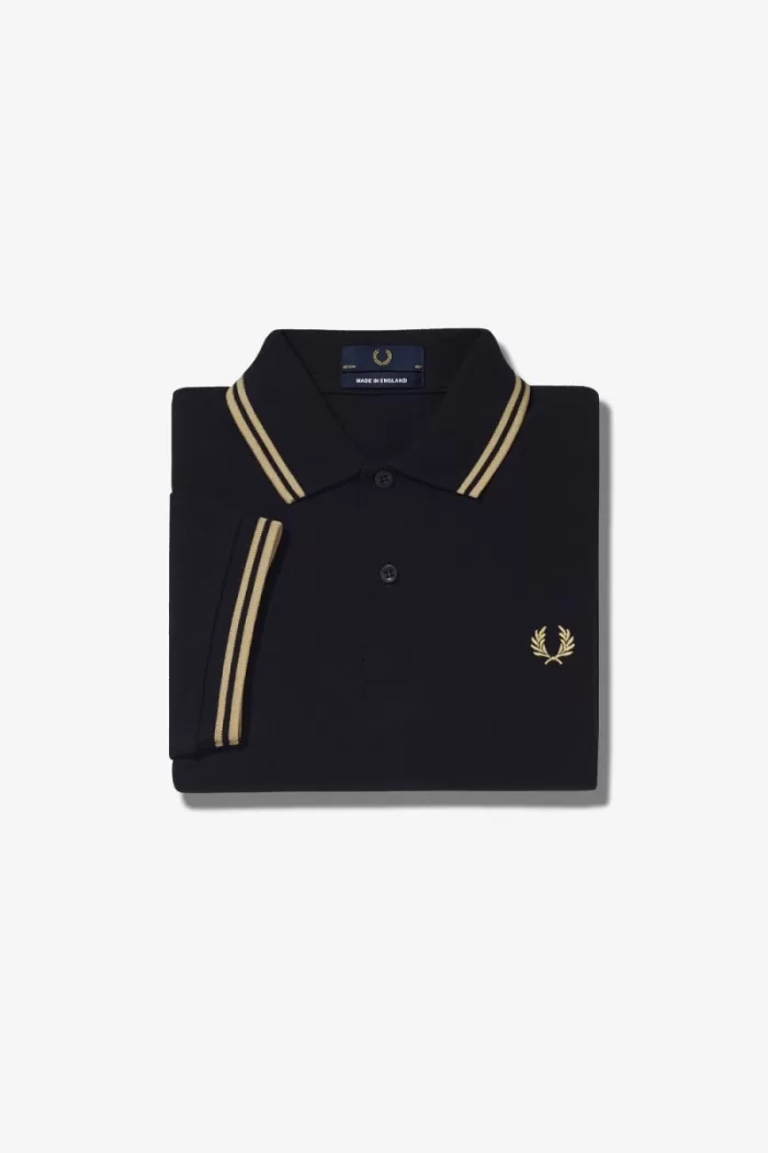 Fred Perry M12 Men’s Shirt Black Champagne JOBZQ6739