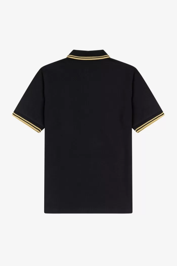 Fred Perry M12 Men’s Shirt Black Champagne JOBZQ6739