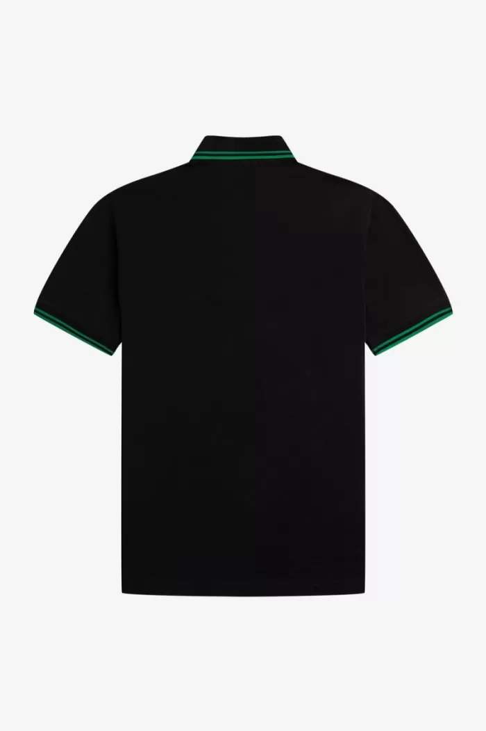 Fred Perry M12 Men’s Shirt Black Green OBKRQ7184