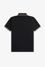 Fred Perry M12 Men’s Shirt Black Oatmeal Dark Coffee WDLSY4976