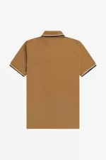 Fred Perry M12 Men’s Shirt Dark Coffee Beige Navy PJUWH2957