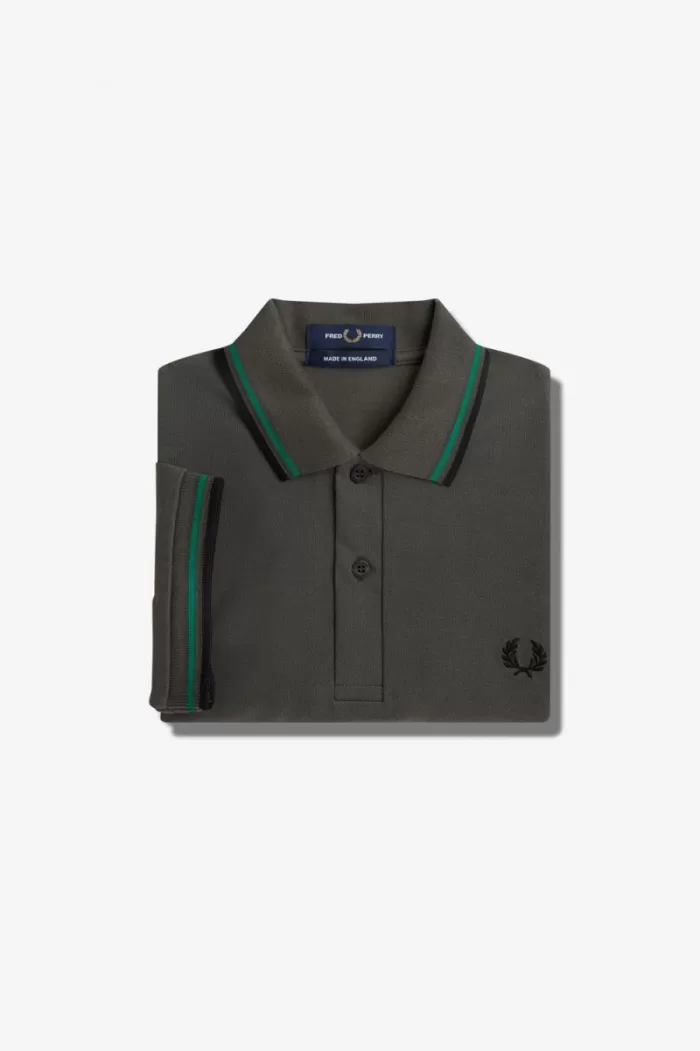 Fred Perry M12 Men’s Shirt Field Green Green Black LUPOX6308