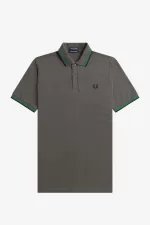 Fred Perry M12 Men’s Shirt Field Green Green Black LUPOX6308