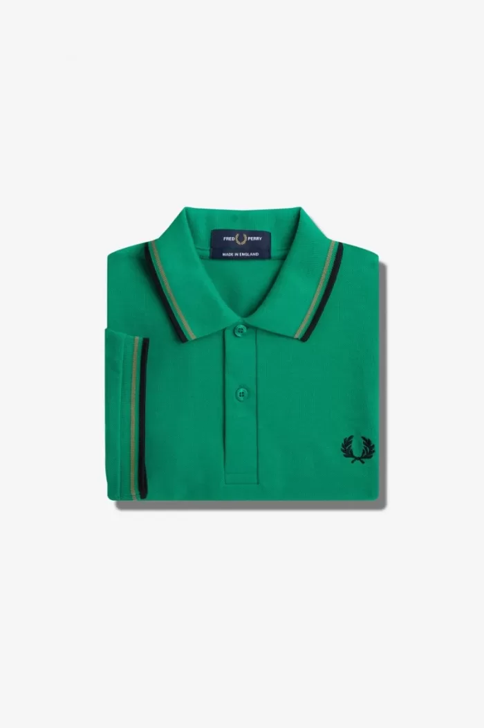 Fred Perry M12 Men’s Shirt Green Field Green Black RITFL3960