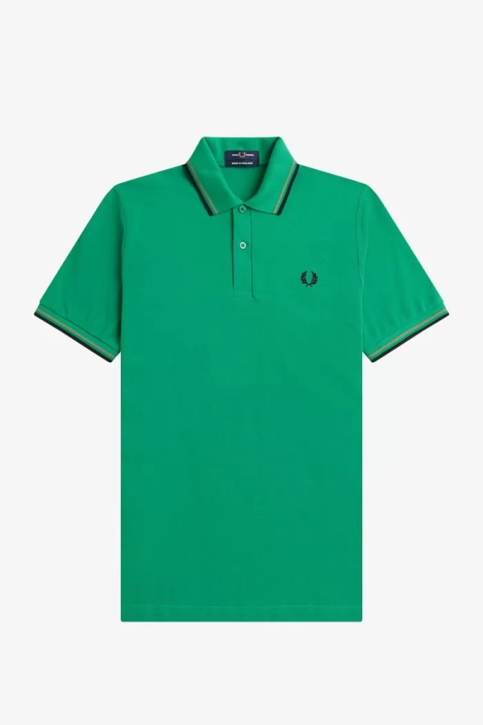 Fred Perry M12 Men’s Shirt Green Field Green Black RITFL3960