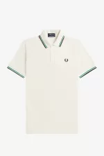 Fred Perry M12 Men’s Shirt Light Beige Green Black FQTRP9456