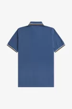 Fred Perry M12 Men’s Shirt Midnight Blue Beige Dark Coffee IQKVD5306