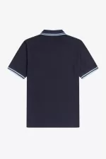 Fred Perry M12 Men’s Shirt Navy Aqua Aqua FGLQM1673