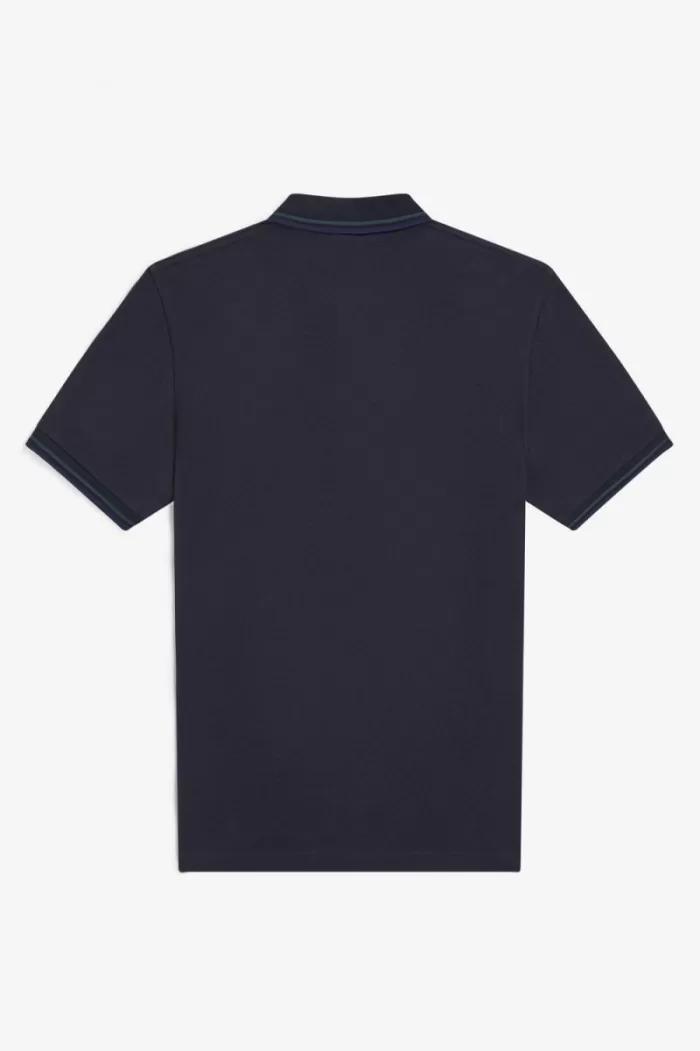 Fred Perry M12 Men’s Shirt Navy Petrol Blue French Navy YOSFG4298