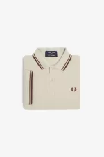 Fred Perry M12 Men’s Shirt Oatmeal Dark Coffee Whisky Brown PGLZY5976