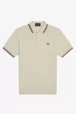 Fred Perry M12 Men’s Shirt Oatmeal Dark Coffee Whisky Brown PGLZY5976