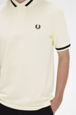 Fred Perry M2 Men’s Shirt Beige Black KDHQP1743