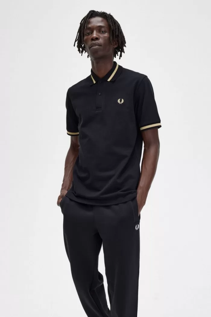 Fred Perry M2 Men’s Shirt Black Champagne FCIOB6079