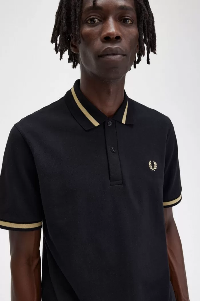 Fred Perry M2 Men’s Shirt Black Champagne FCIOB6079