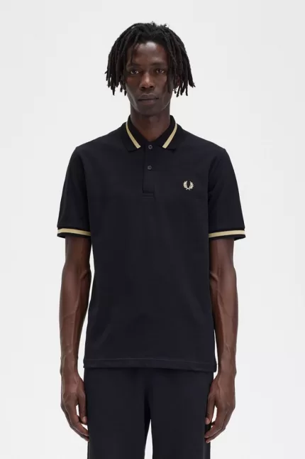 Fred Perry M2 Men’s Shirt Black Champagne FCIOB6079