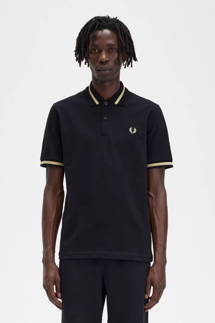 Fred Perry M2 Men’s Shirt Black Champagne FCIOB6079