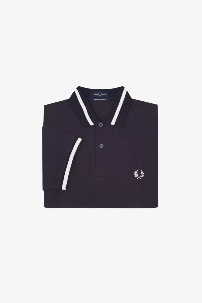 Fred Perry M2 Men’s Shirt Navy Snow White CVKQH1054